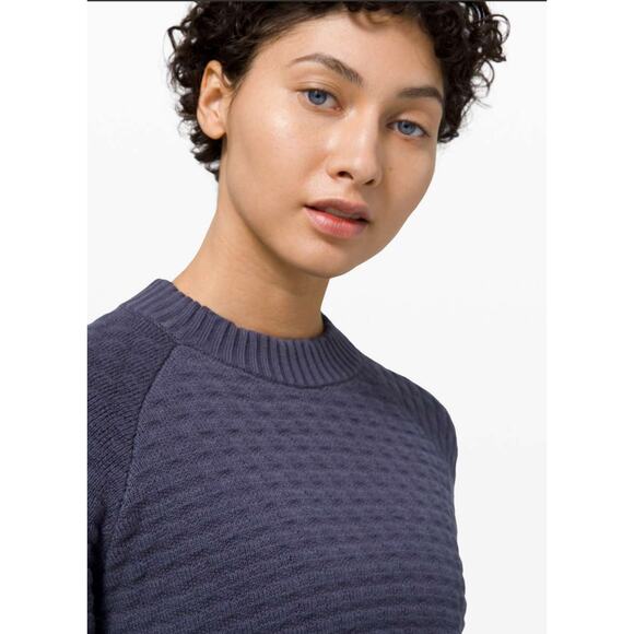 Lululemon Texture Play Crew Sweater Cadet Blue xs/s - Picture 4 of 10